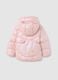 Pink padded jacket for girls regular fit_1