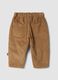 Pantaloni beige in puro cotone a coste con ricamo Winnie The Pooh comfort fit_2