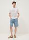 White pure cotton T-shirt with print, regular fit_1