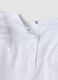 White stretch cotton set with top and shorts for baby girl, regular fit_2