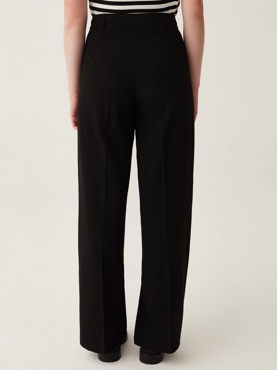 Pantaloni wide leg a vita alta_2