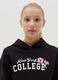 Felpa crop stampa "New York College" con ricamo_1
