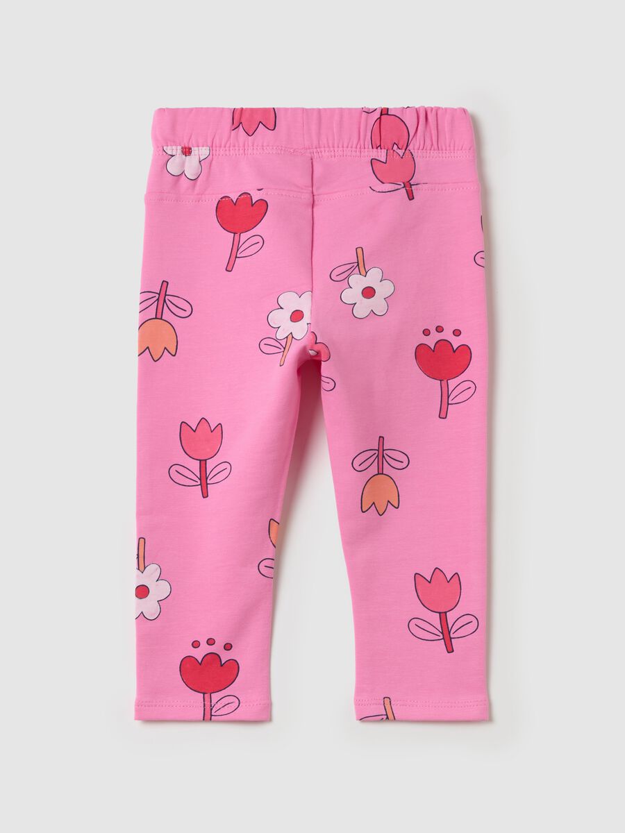Treggings in stretch cotton with print_1