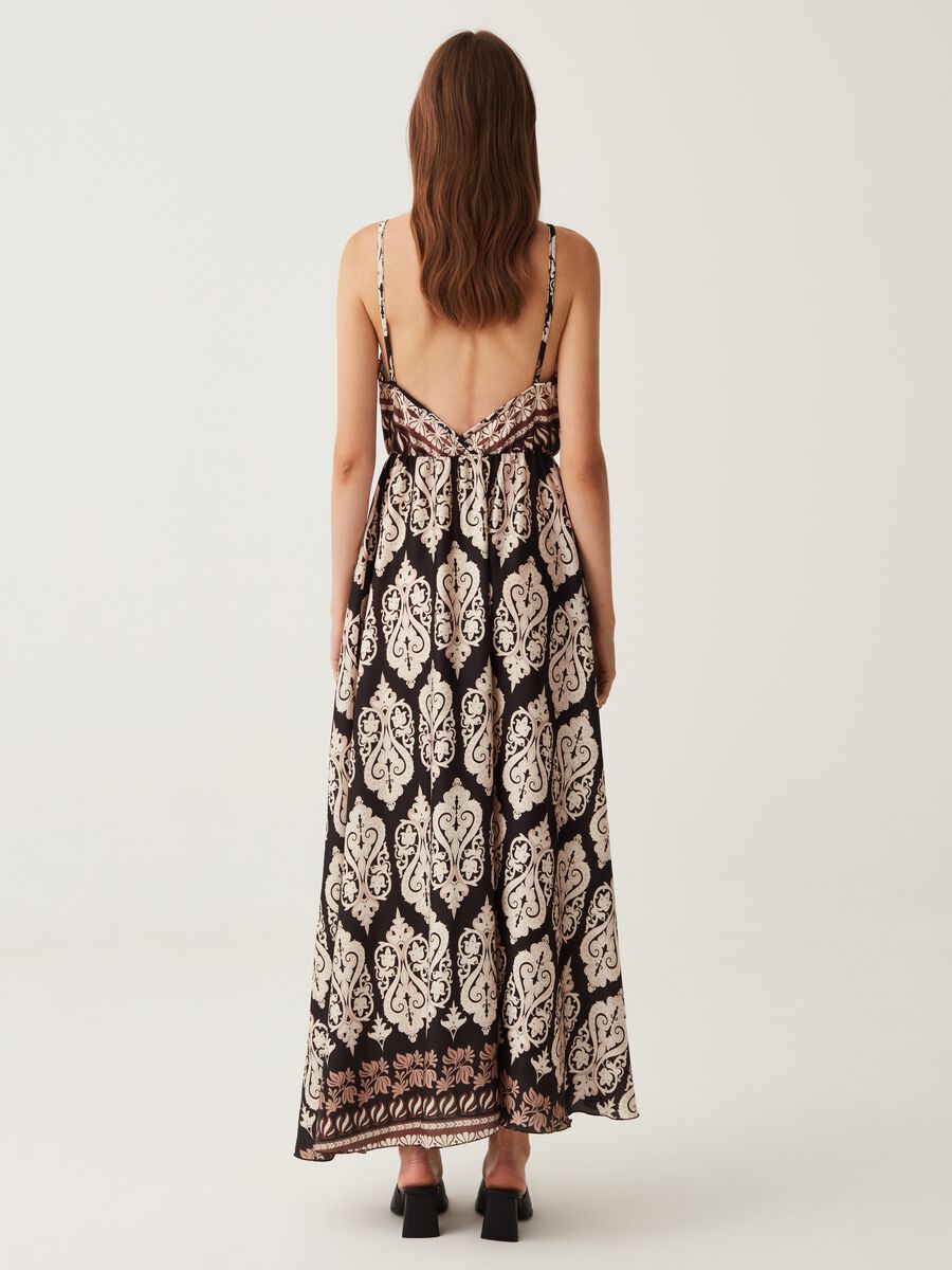 Tuta intera wide leg con stampa damask_2