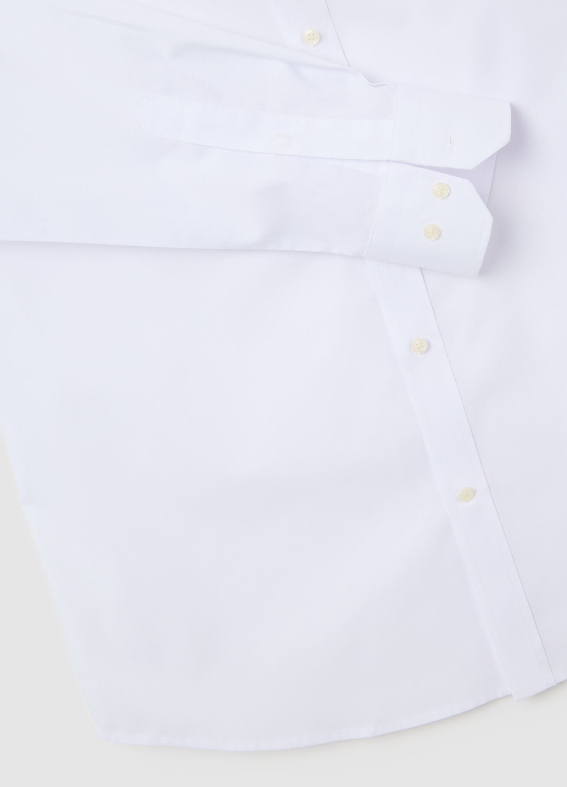 White Regular Fit Easy Iron Shirt