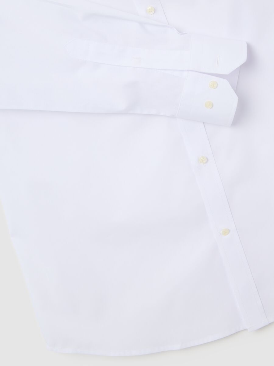 White Regular Fit Easy Iron Shirt_1