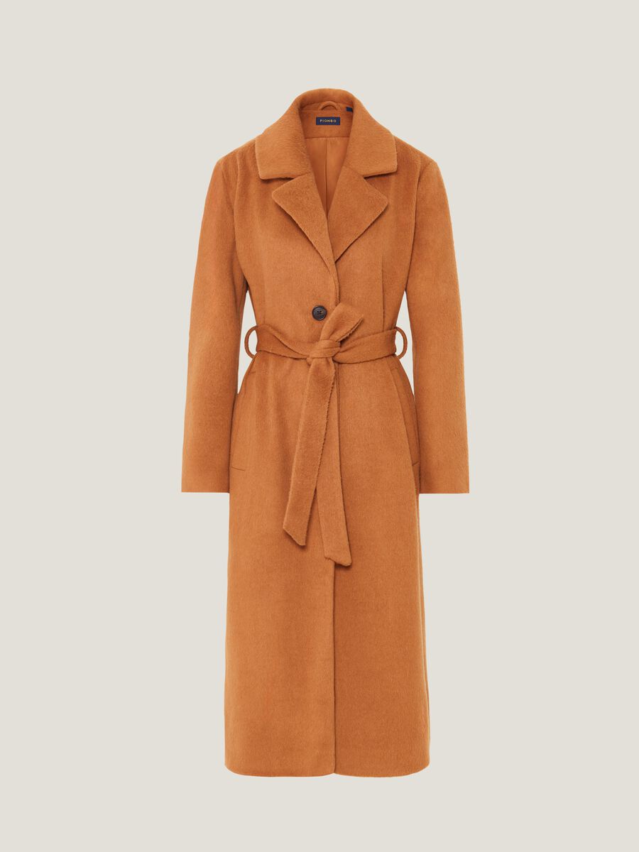 Cappotto lungo monopetto con cintura_3