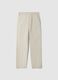 Pantaloni chino beige in puro cotone regular fit_4
