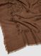 Brown wool-blend scarf with embroidery_2