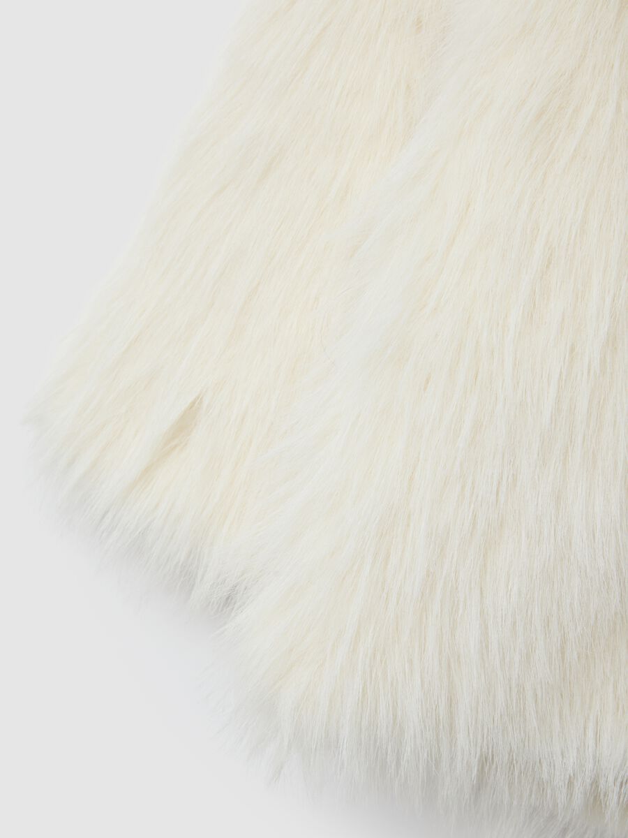White regular fit girl's jacket_3