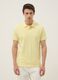 Yellow short-sleeve organic cotton polo shirt, regular fit_2