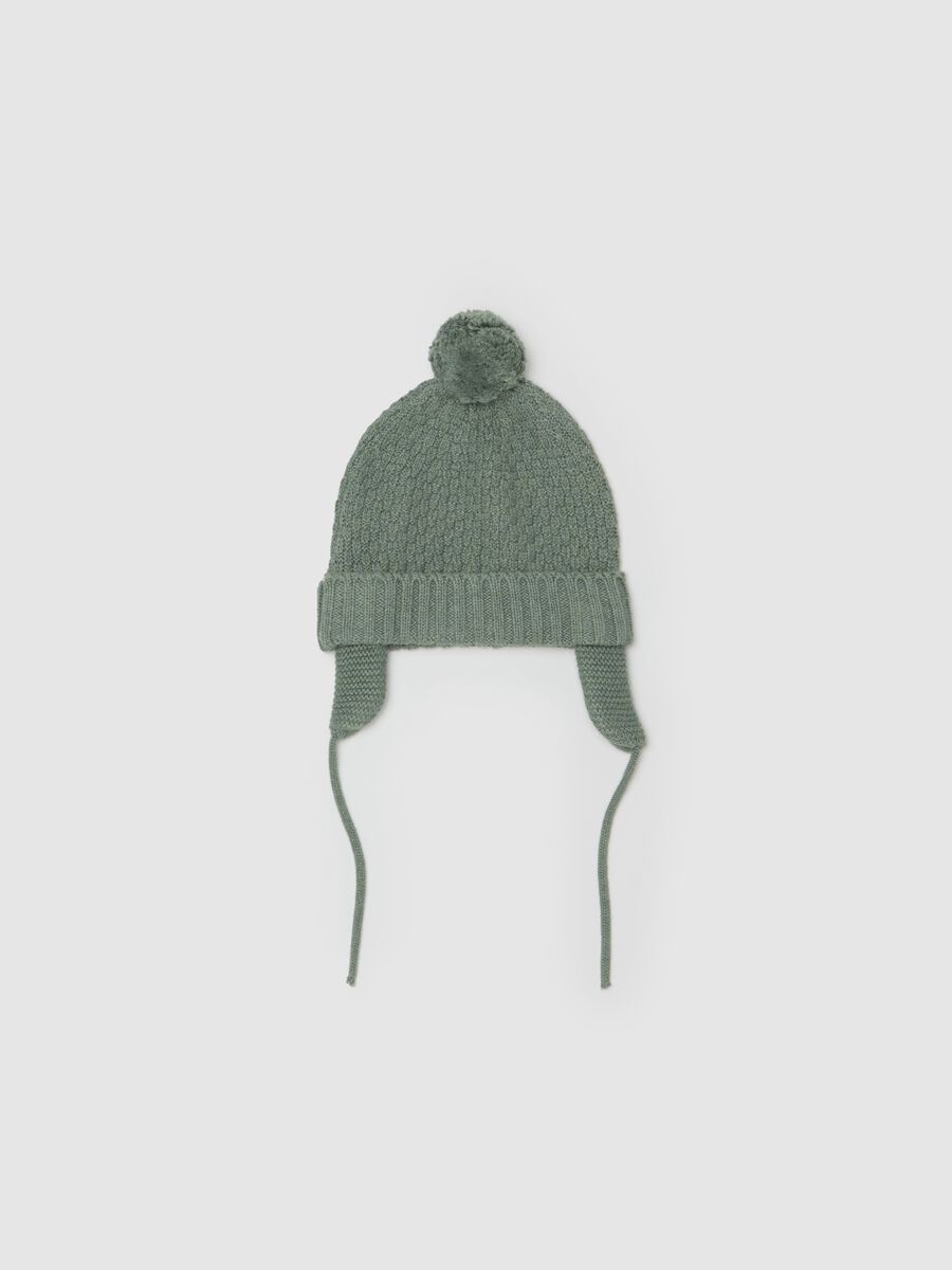 Aviator hat with pompom_0