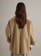 Oversized beige cotton blend trench coat_3