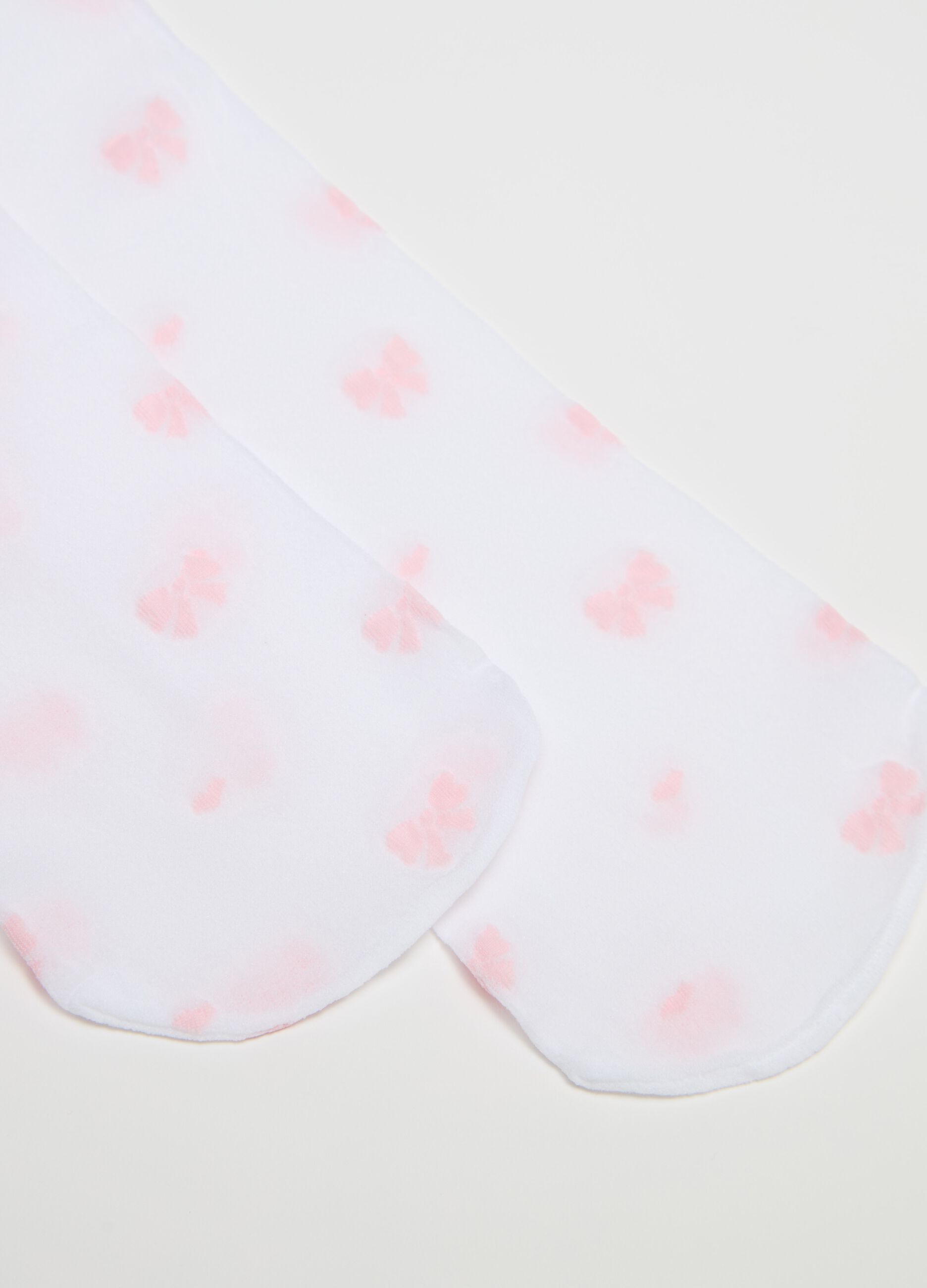 Bipack collant con disegno fiocchetti