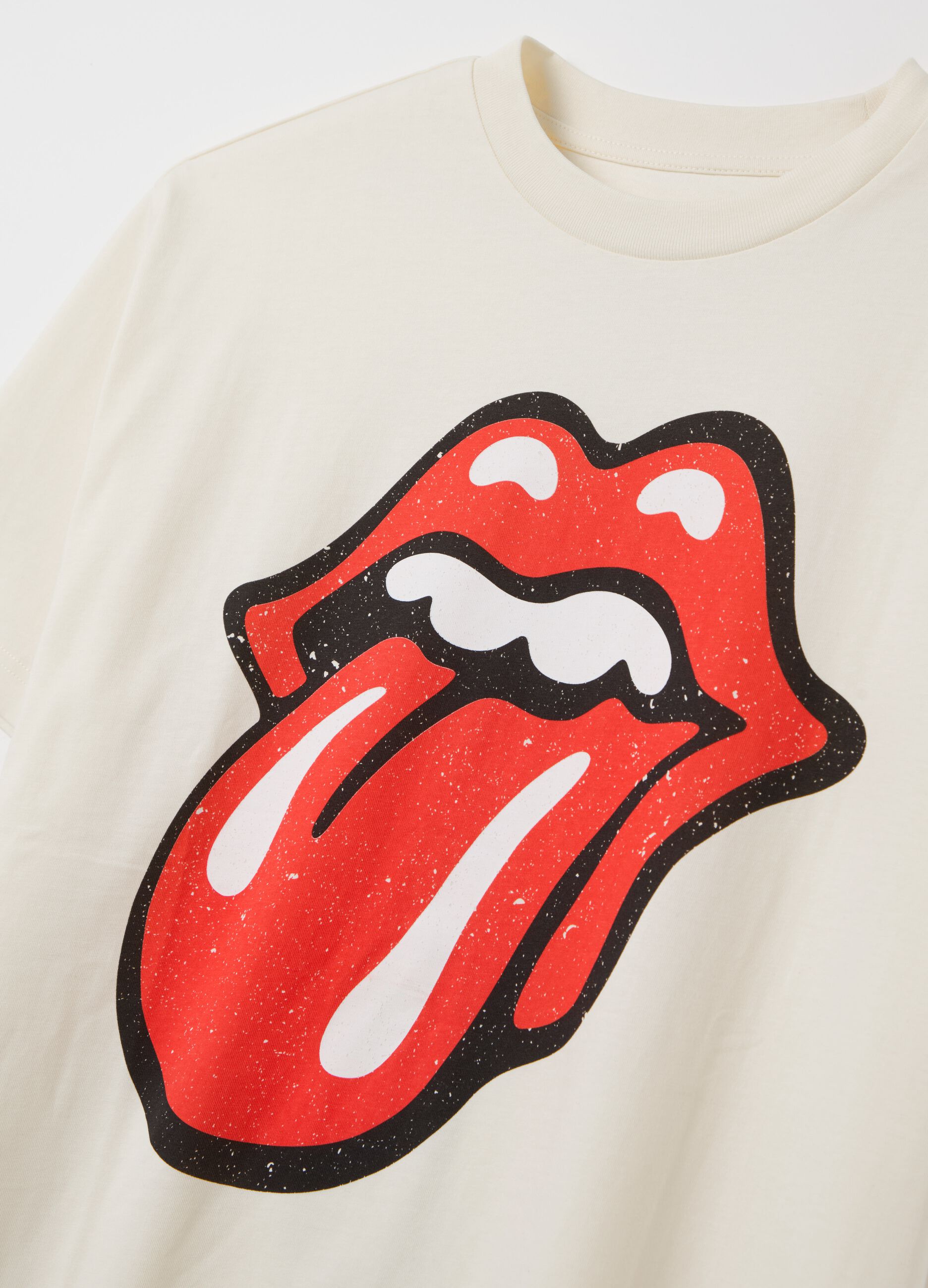 Cotton T-shirt with The Rolling Stones print