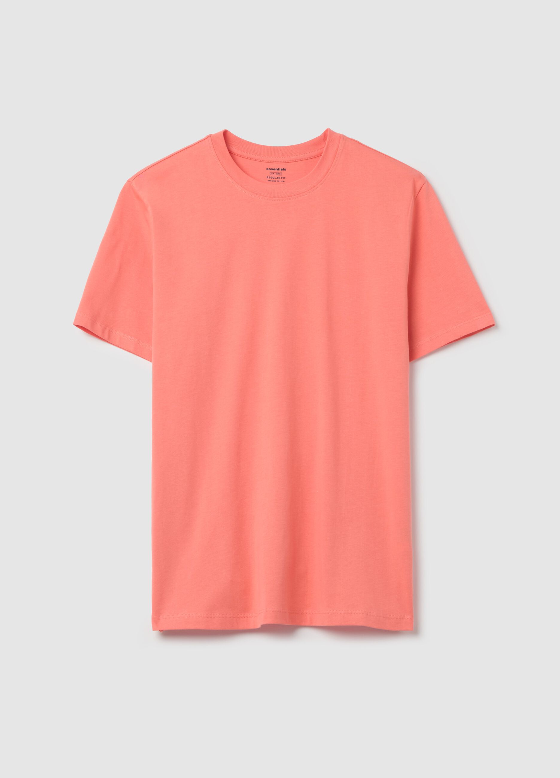 T-shirt in cotone bio con scollo rotondo 