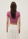 Pink ribbed fitted stretch cotton T-shirt_3