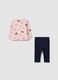 Girls' baby pink regular fit pure cotton outfit_1
