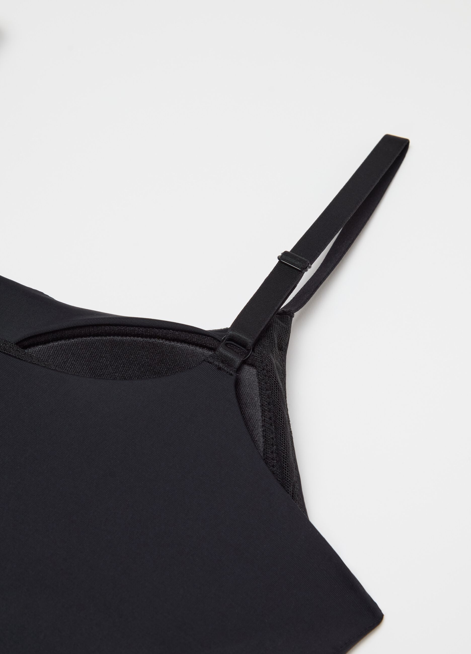 Microfibre vest with spaghetti straps