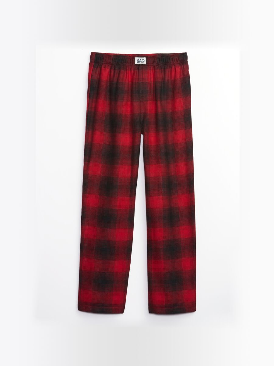Pantalone pigiama in flanella check_0