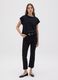 Women's regular fit black denim jeans_0