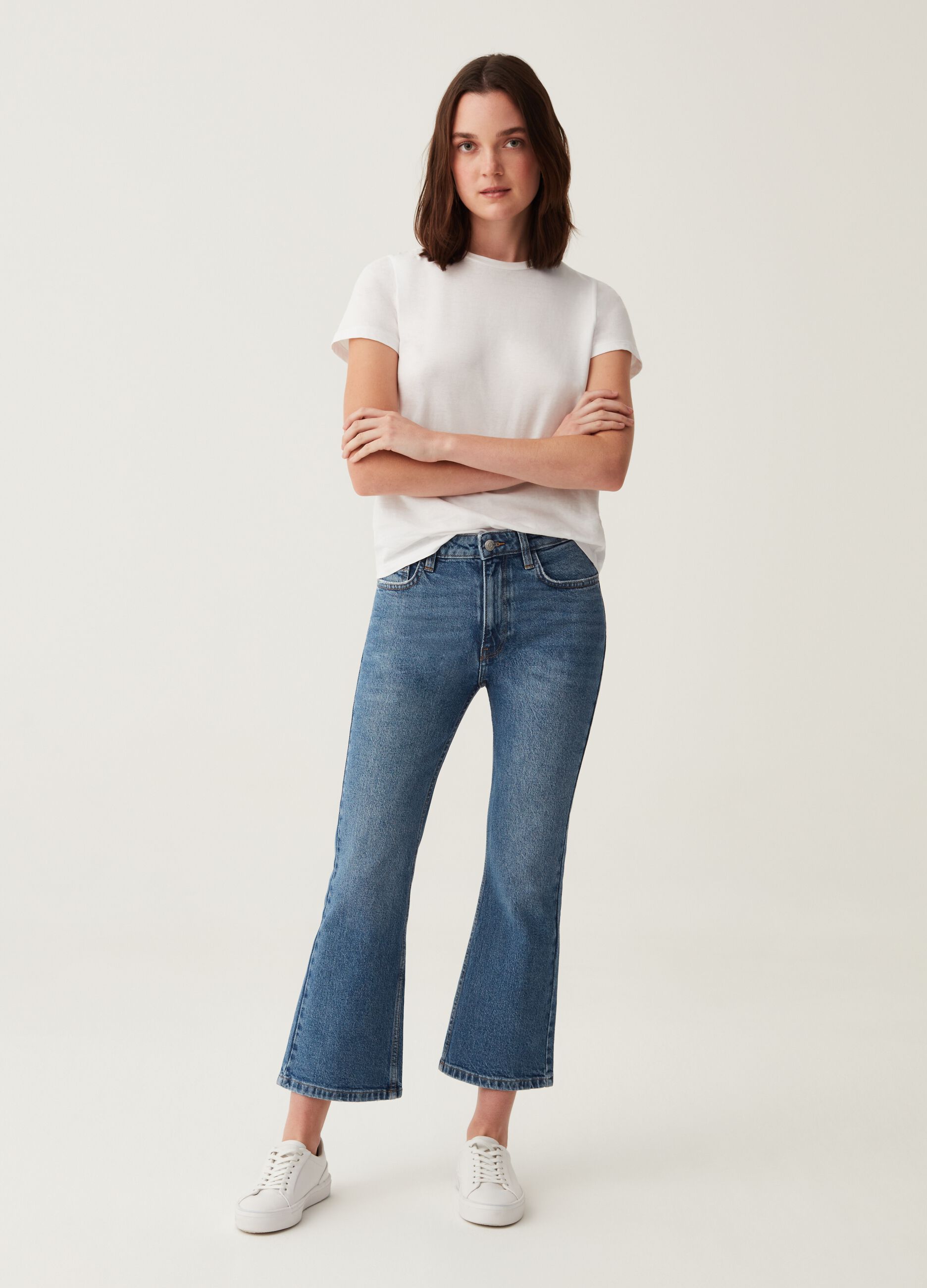 Jeans flare fit cropped_0