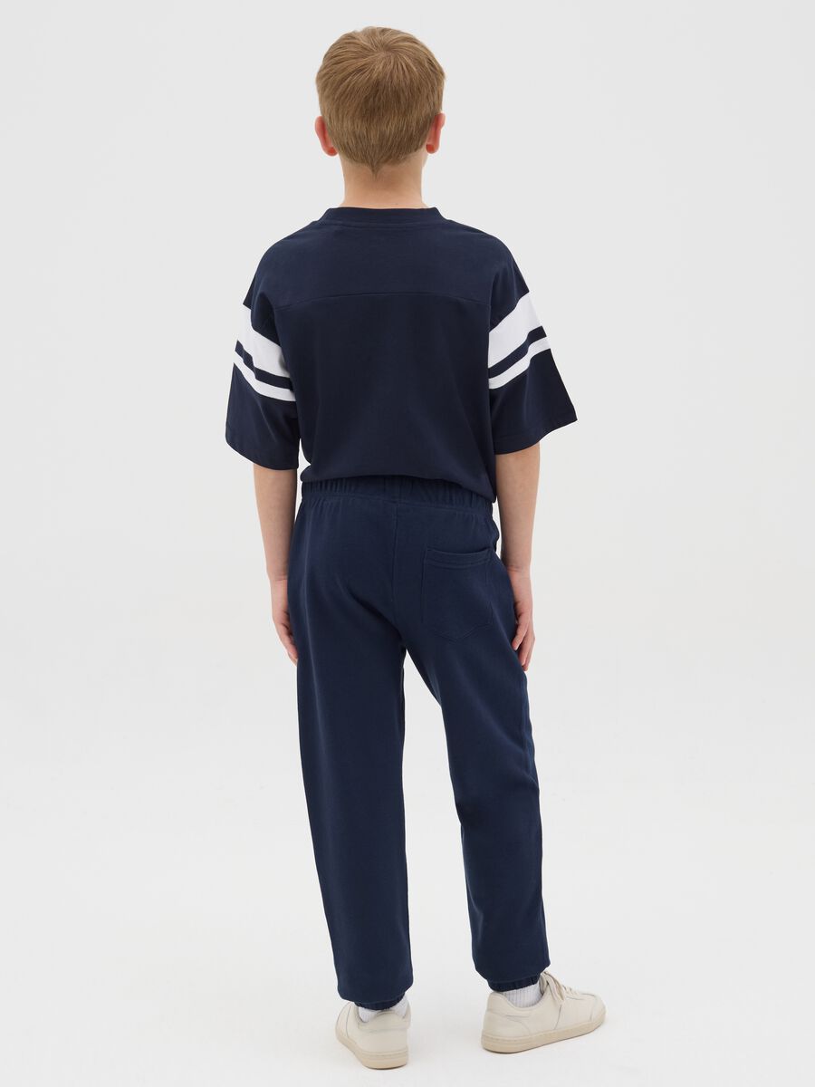 Fleece joggers with drawstring and print_3