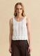 White pure cotton crochet tank top_2