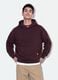 Red pure cotton oversized hoodie_0