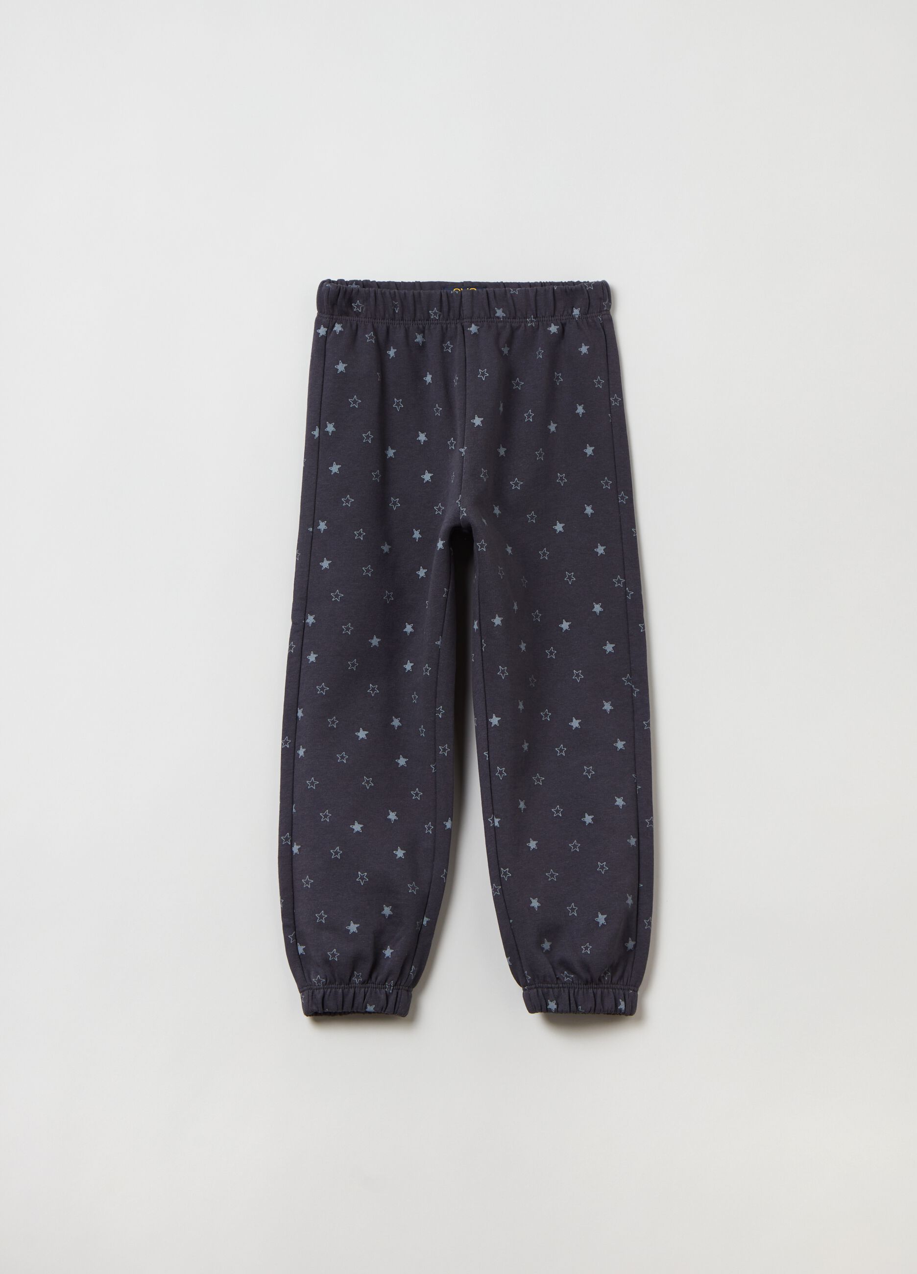 Joggers con profili elasticati e stampa_0