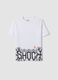 Children's white pure cotton oversized fit T-shirt with print_3