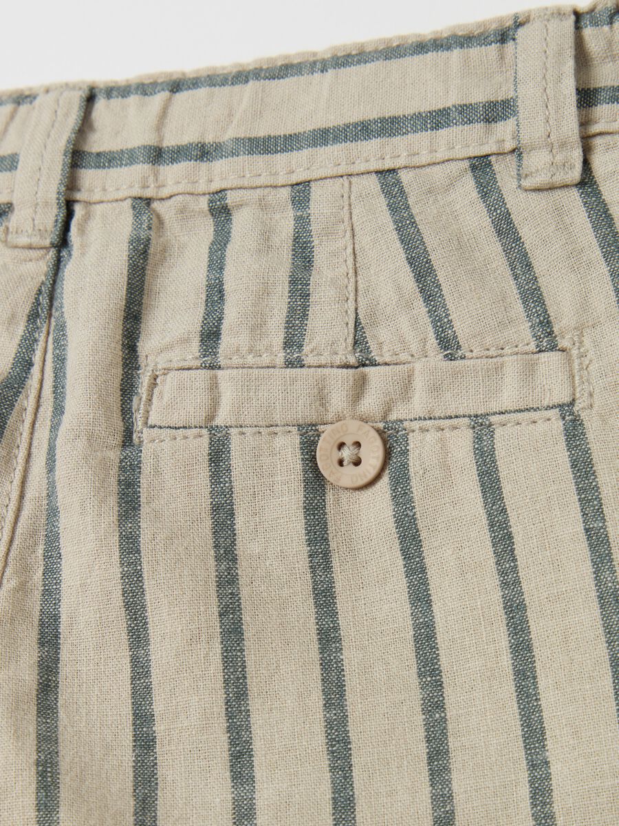 Striped trousers in linen and cotton_3