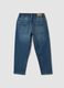 Jeans blu in cotone elasticizzato con vita elasticizzata comfort fit_2