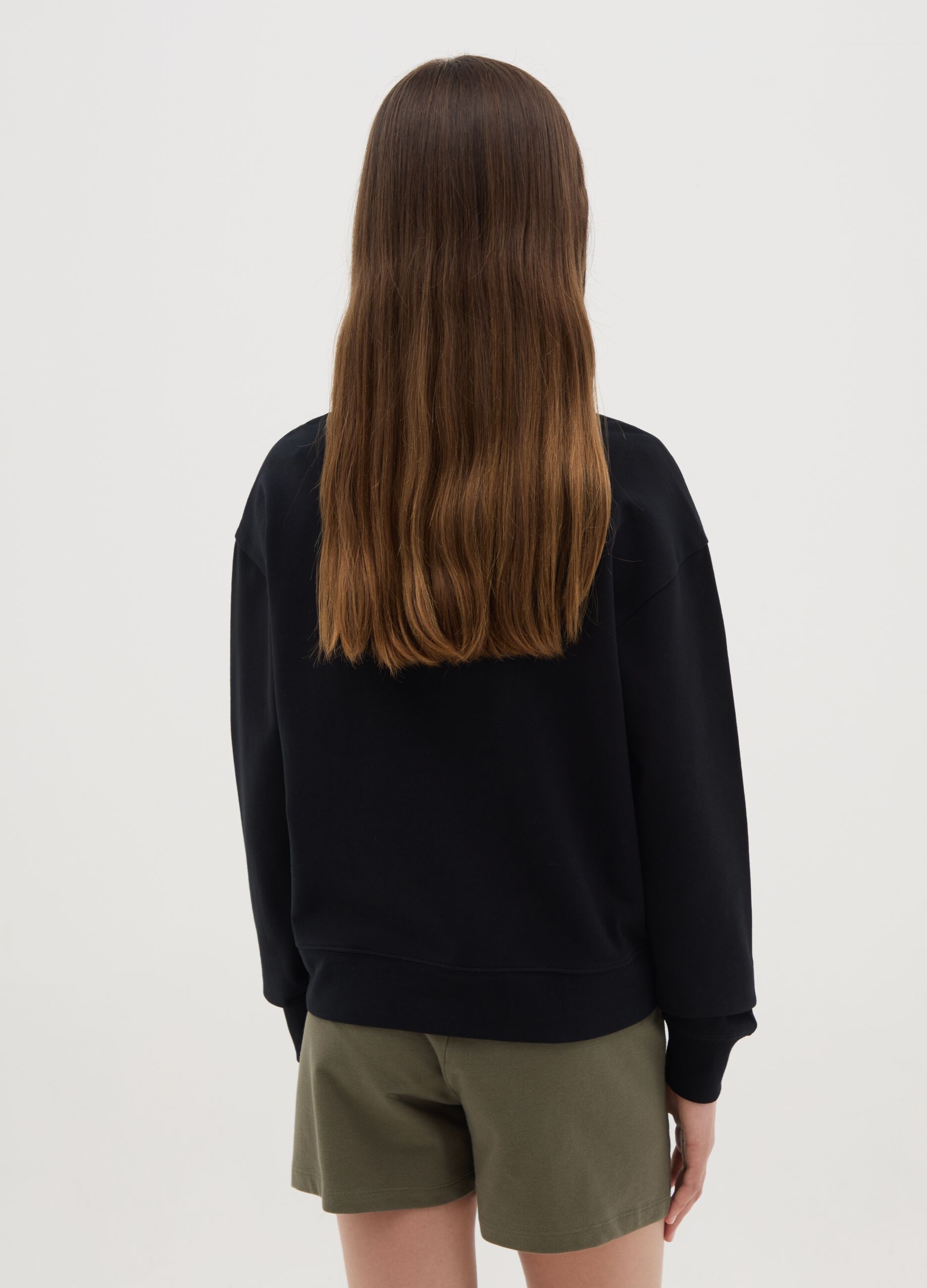 French terry sweatshirt with print