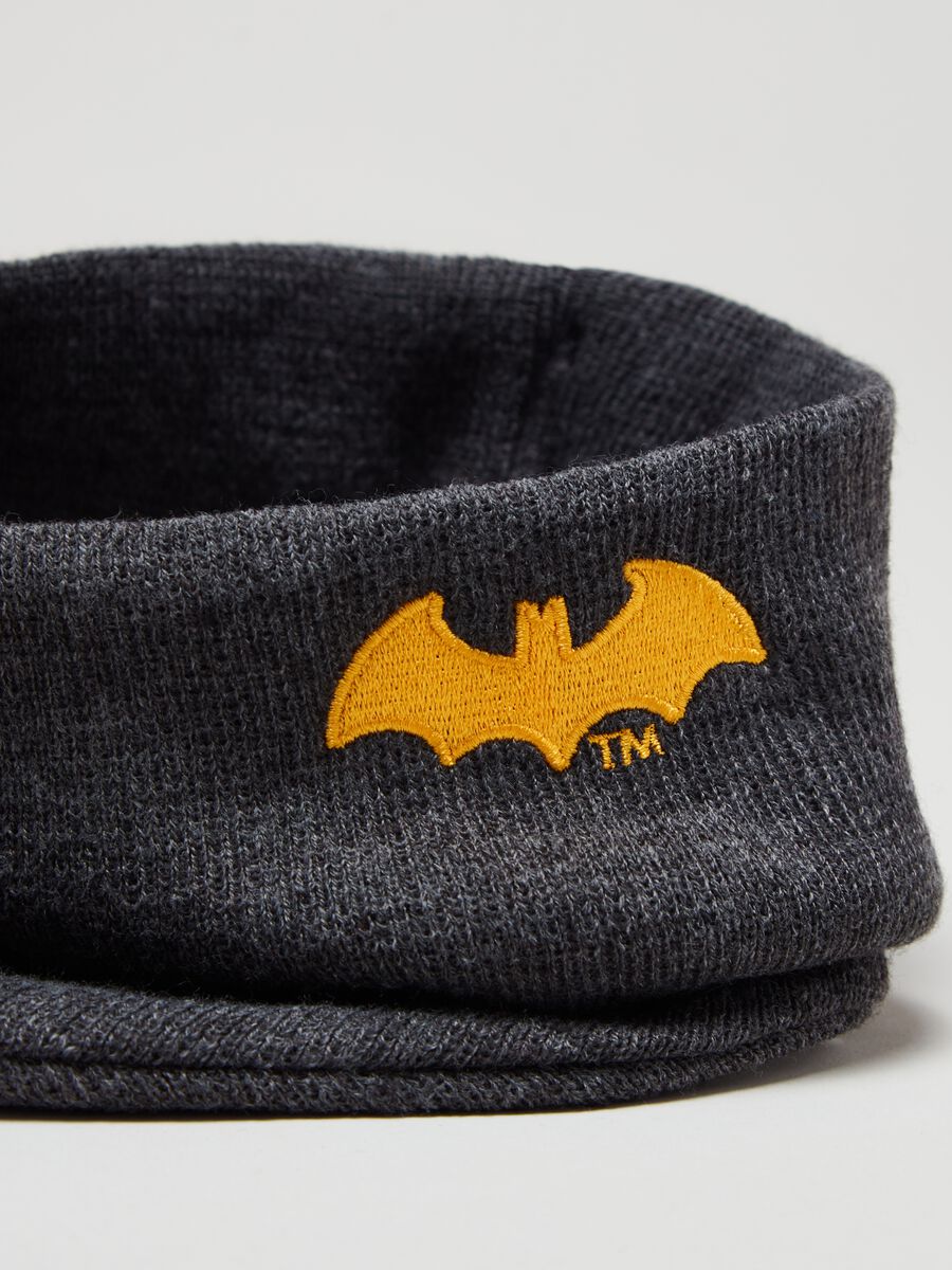 Scaldacollo in maglia con ricamo Batman_1