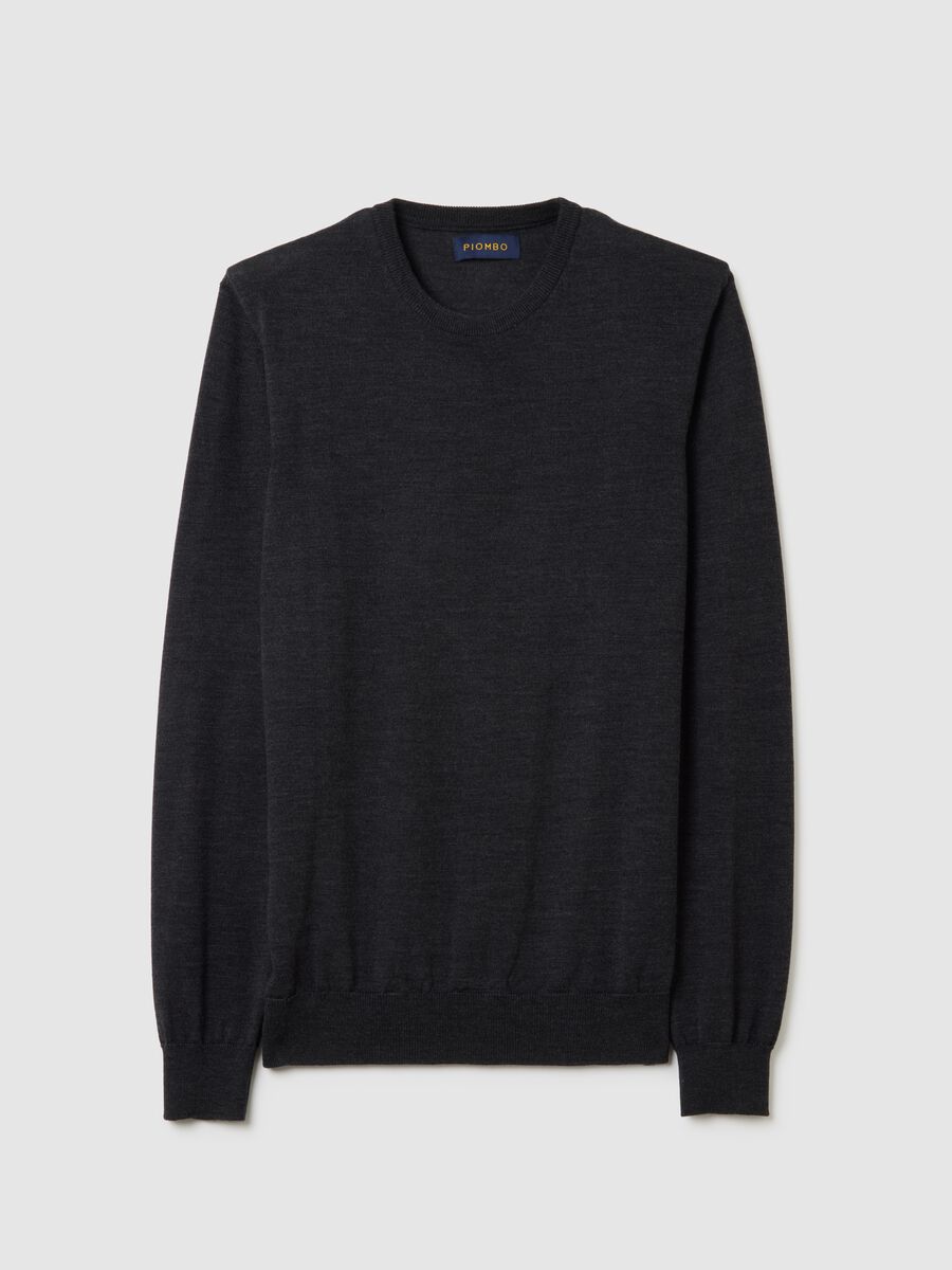 Grey merino wool jumper regular fit_4