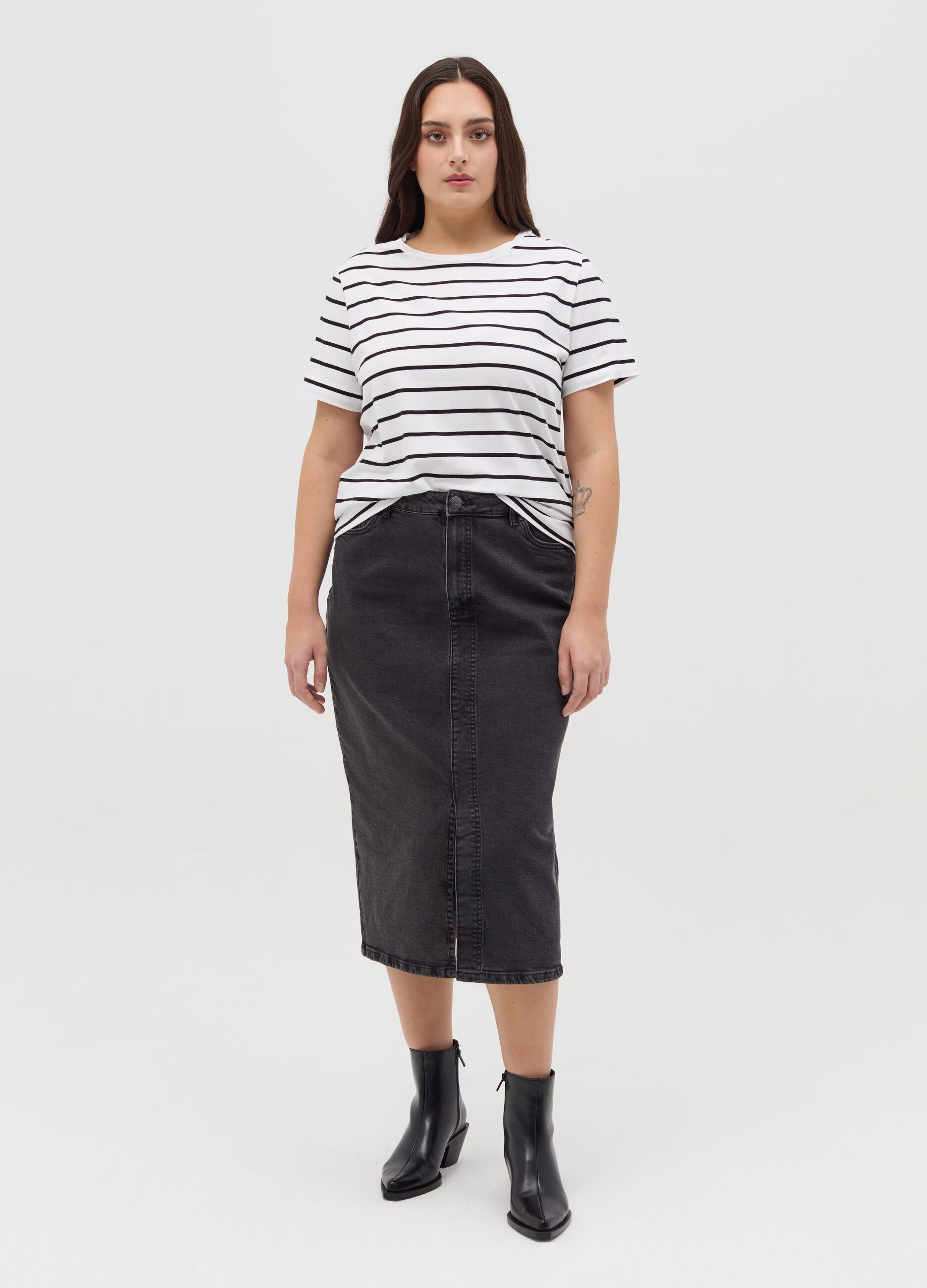 T-shirt in cotone stretch Curvy