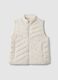 White padded regular fit gilet with zip_0
