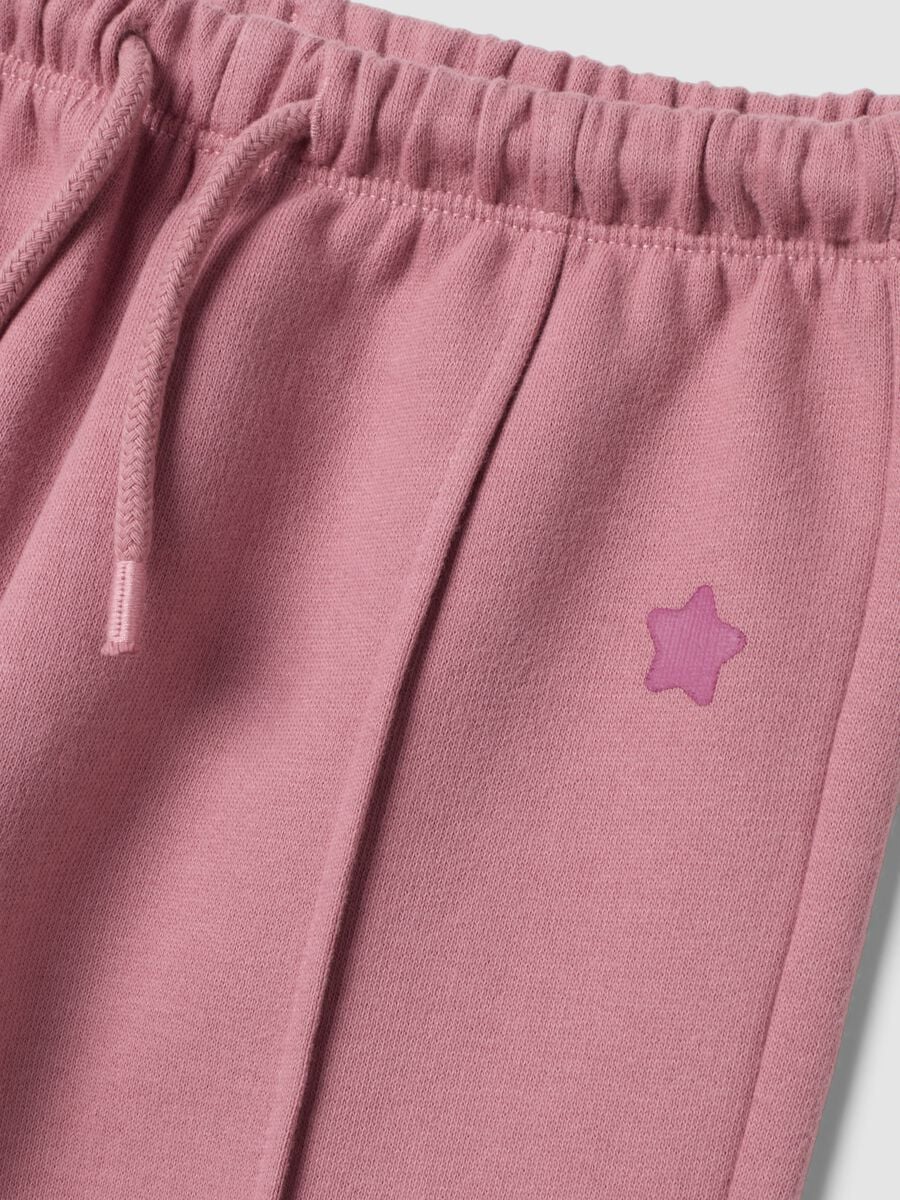 Pantaloni jogger viola in puro cotone_2