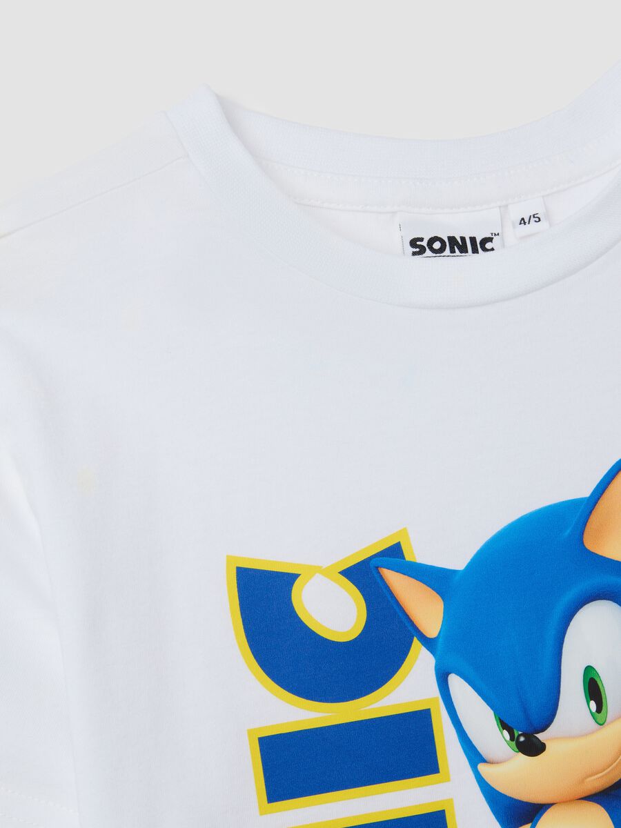 White and blue Sonic jogging set in cotton_2