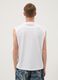 Tank top bianco in puro cotone regular fit_3