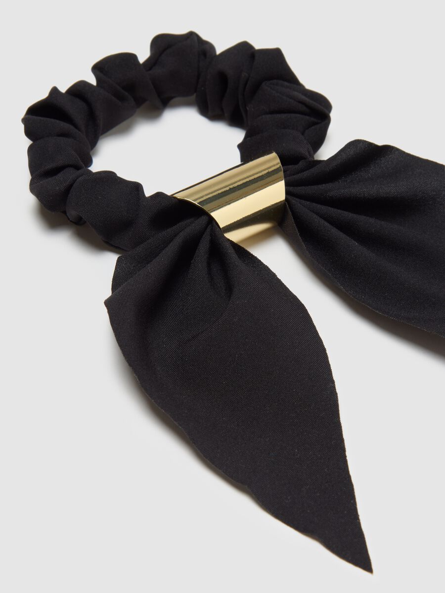 Women's multicolour hair tie with knot_2