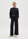 Girls' black cotton trousers regular fit_0