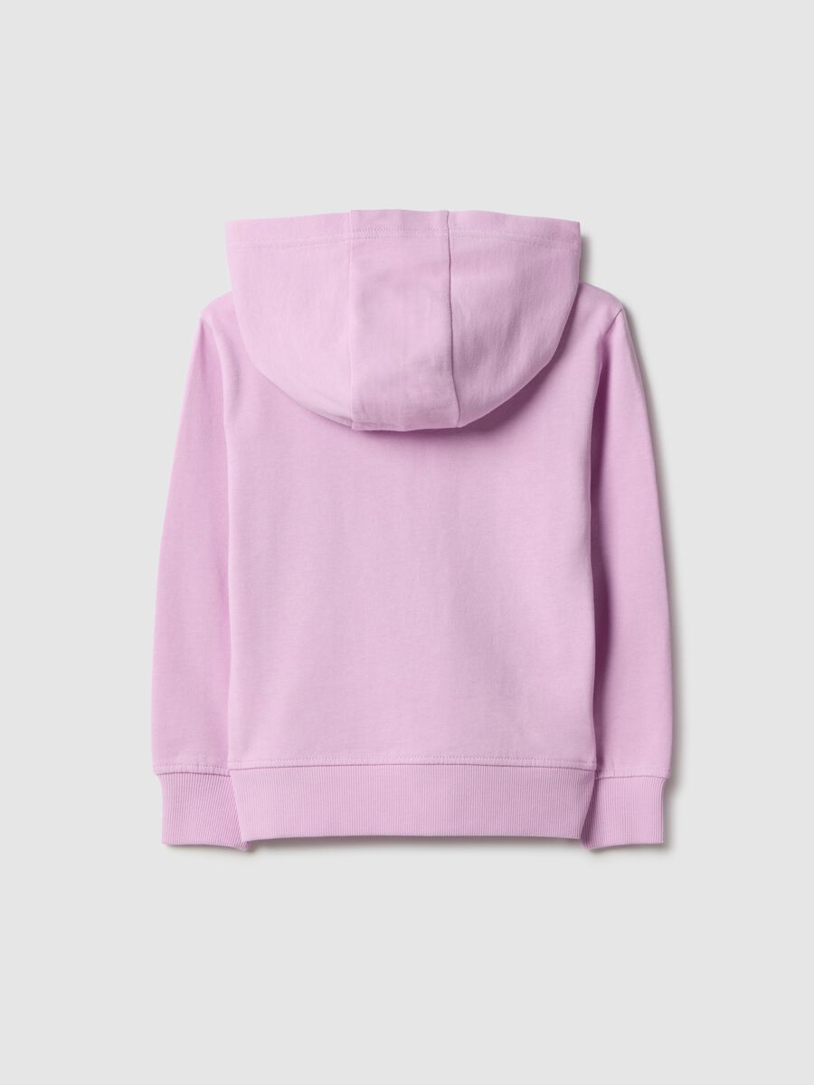 Girls' purple hoodie in pure cotton with regular fit_1