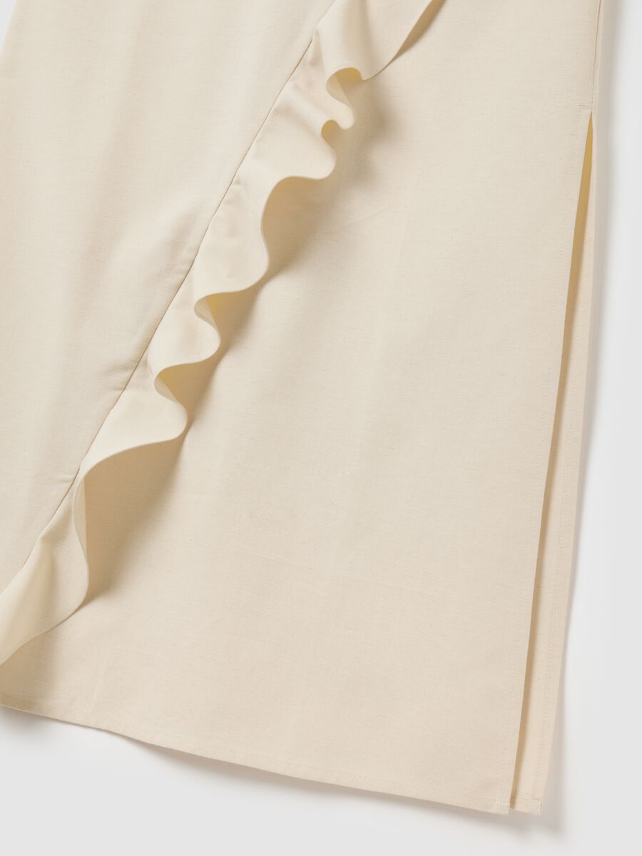 Women's Oversized Beige Cotton Dress_5