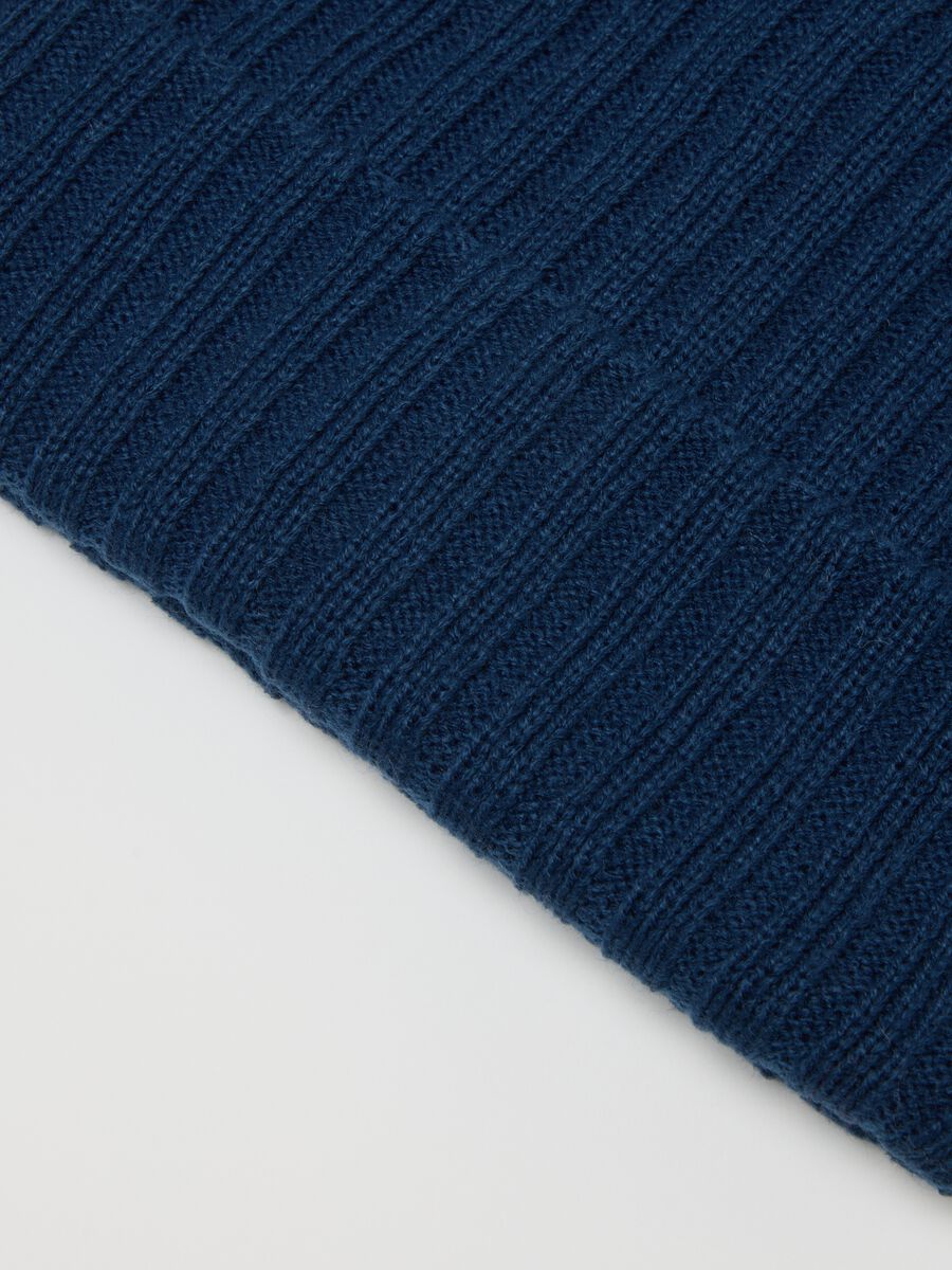 Heavy Knit Blue Beanie_2
