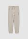 Boys' beige joggers in pure cotton regular fit with writing_3