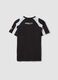 T-shirt nera in misto cotone a maniche corte per ragazzo relaxed fit_1