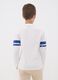 White organic cotton T-shirt with varsity print for boys_2