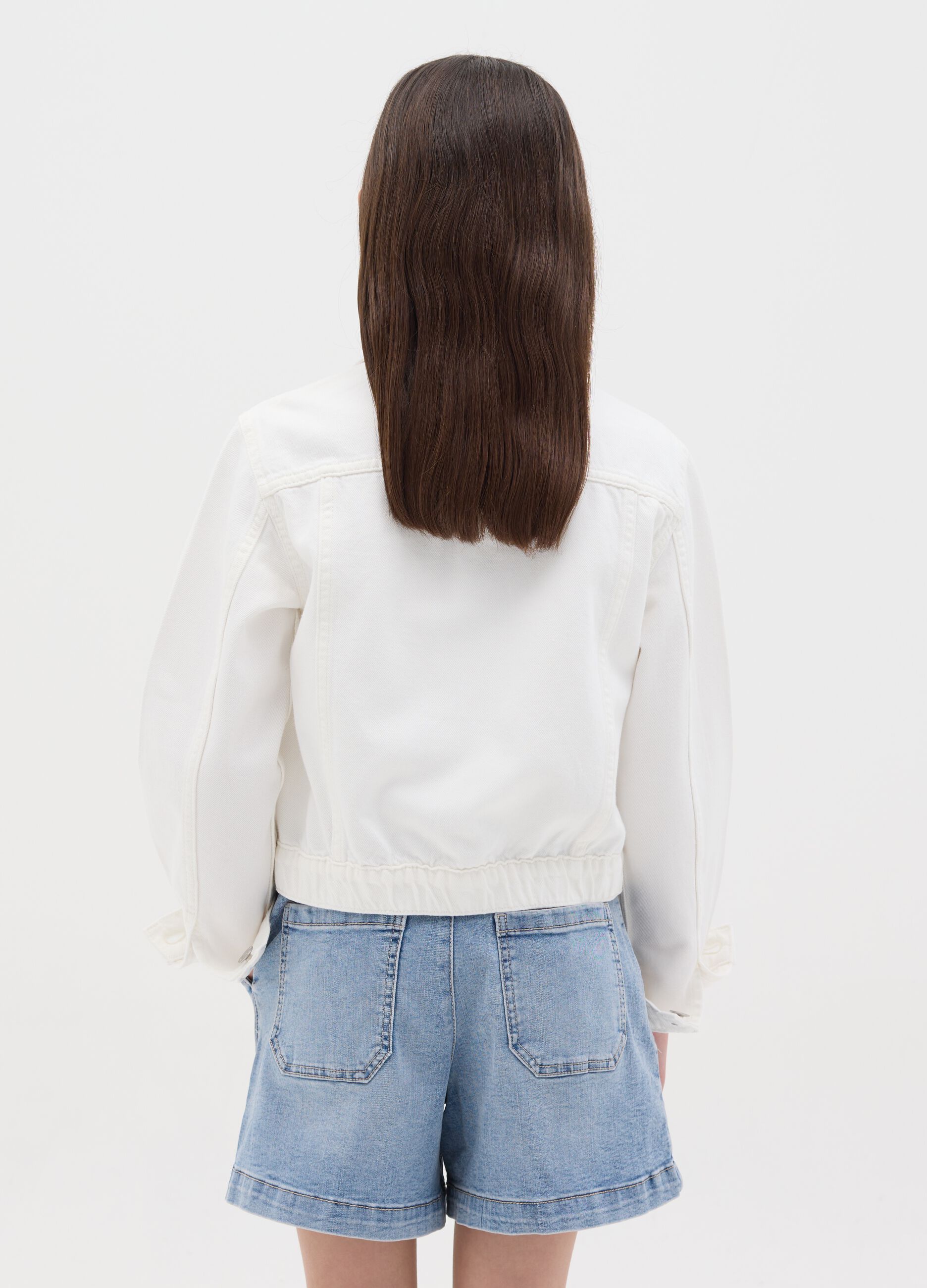 Giacca in denim con base elasticata RE-UP